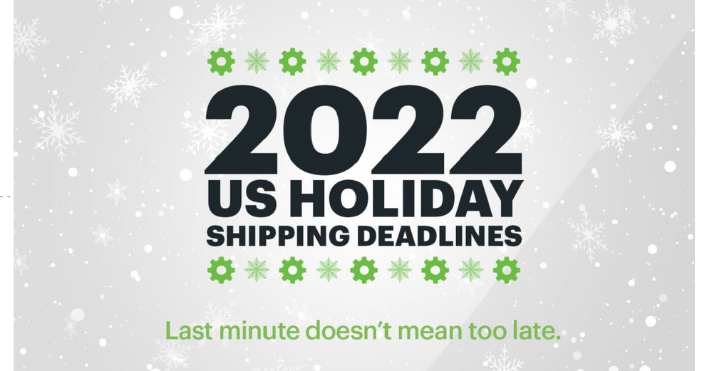 2022 US Holiday Shipping Deadlines