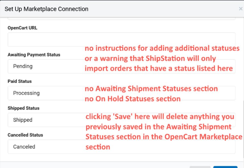 Settings > Store Setup > Edit Connection